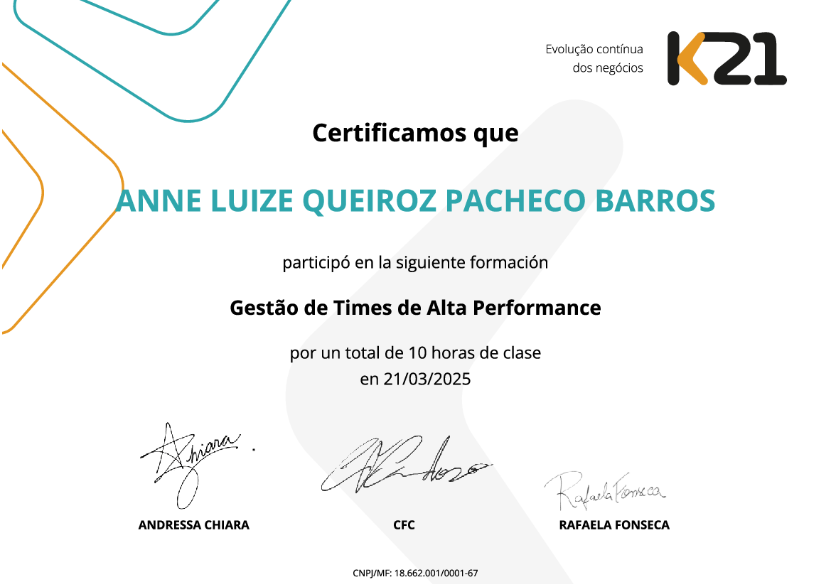 Certificado K21